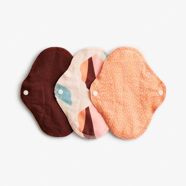 ImseVimse Wasbare Inlegkruisjes bio katoen 3 stuks (Design: Orange Sprinkle / Oranje mix)