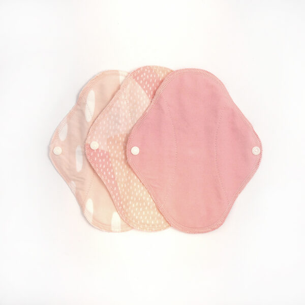 ImseVimse Wasbare Inlegkruisjes bio katoen 3 stuks (Design: Pink Sprinkle /Bloesem roze mix)