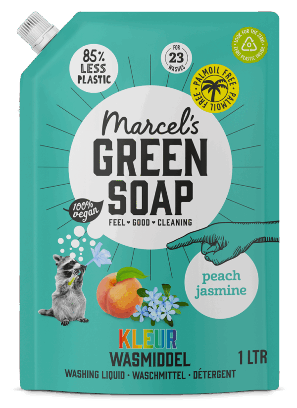 Marcels Green Soap Perzik Jasmijn Kleur Wasmiddel Navulling