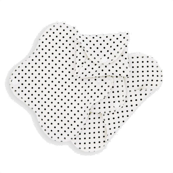 ImseVimse Full Cycle Kit – biologisch jersey katoen - dun (Kleur: Black dots)
